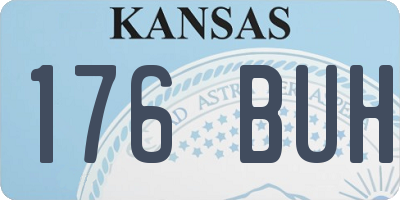 KS license plate 176BUH