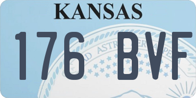 KS license plate 176BVF