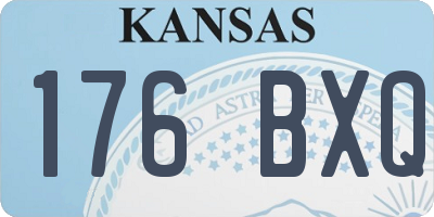 KS license plate 176BXQ