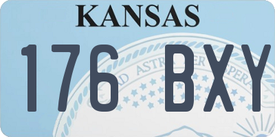 KS license plate 176BXY