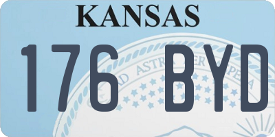 KS license plate 176BYD