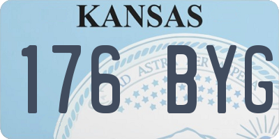 KS license plate 176BYG