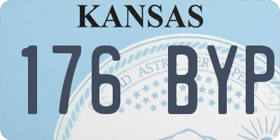 KS license plate 176BYP