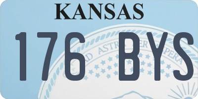 KS license plate 176BYS