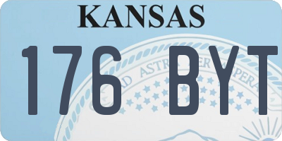 KS license plate 176BYT