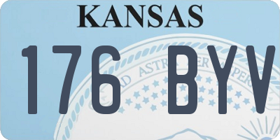 KS license plate 176BYV