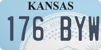 KS license plate 176BYW