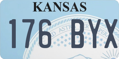 KS license plate 176BYX