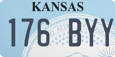 KS license plate 176BYY