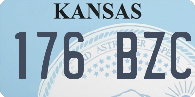 KS license plate 176BZC
