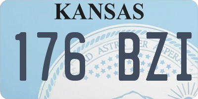 KS license plate 176BZI