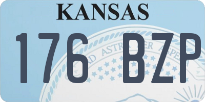 KS license plate 176BZP