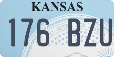 KS license plate 176BZU