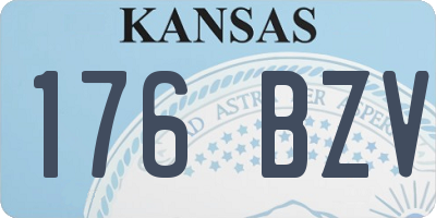 KS license plate 176BZV
