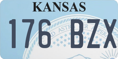 KS license plate 176BZX