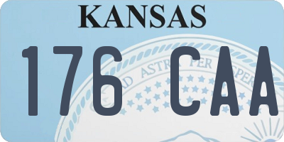 KS license plate 176CAA