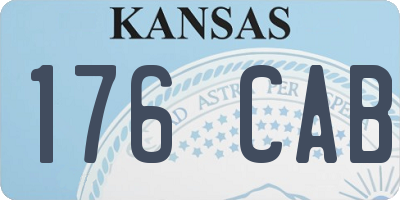 KS license plate 176CAB