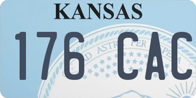 KS license plate 176CAC