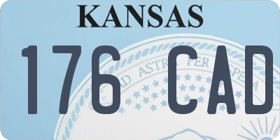 KS license plate 176CAD