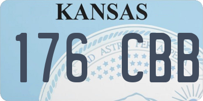 KS license plate 176CBB