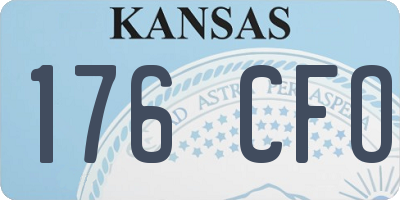 KS license plate 176CFO