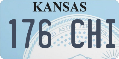 KS license plate 176CHI