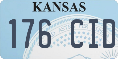 KS license plate 176CID