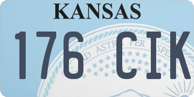 KS license plate 176CIK