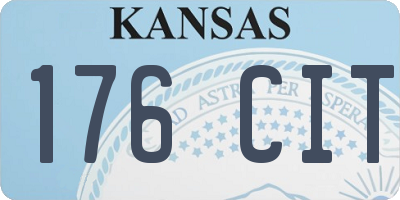 KS license plate 176CIT
