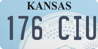 KS license plate 176CIU