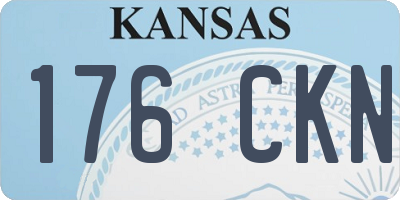 KS license plate 176CKN