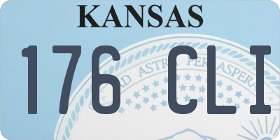 KS license plate 176CLI