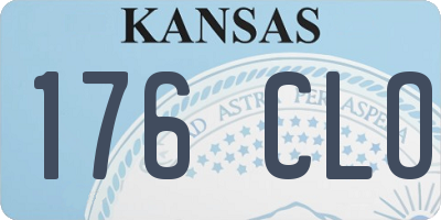 KS license plate 176CLO