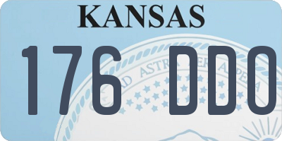 KS license plate 176DDO