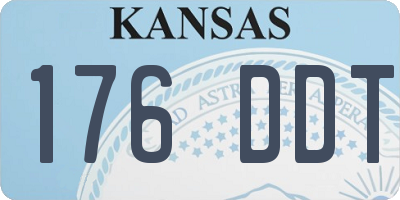 KS license plate 176DDT