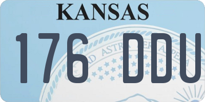 KS license plate 176DDU