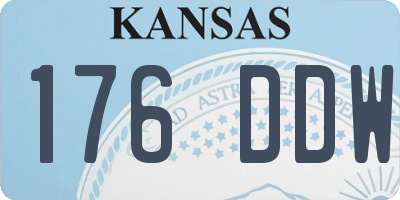 KS license plate 176DDW