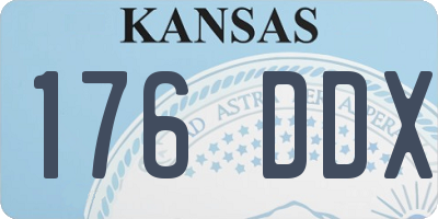 KS license plate 176DDX