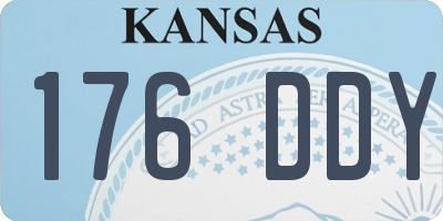 KS license plate 176DDY