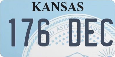 KS license plate 176DEC