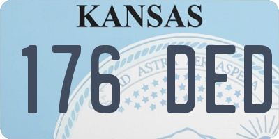KS license plate 176DED