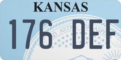 KS license plate 176DEF