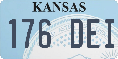 KS license plate 176DEI
