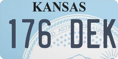KS license plate 176DEK