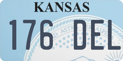 KS license plate 176DEL