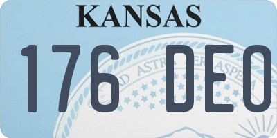 KS license plate 176DEO