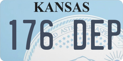 KS license plate 176DEP