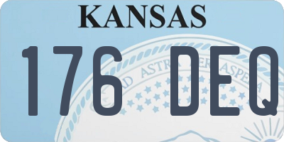 KS license plate 176DEQ