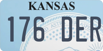 KS license plate 176DER