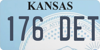 KS license plate 176DET